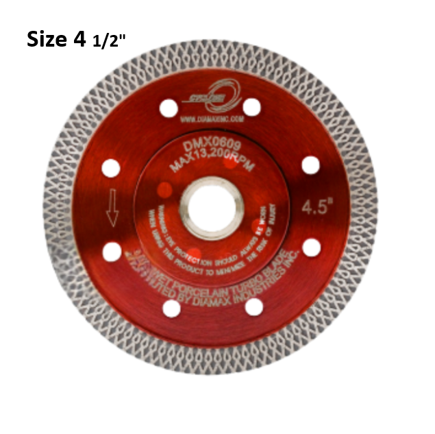 Cyclone 4 1/2" Red Porcelain Turbo Thin Blade