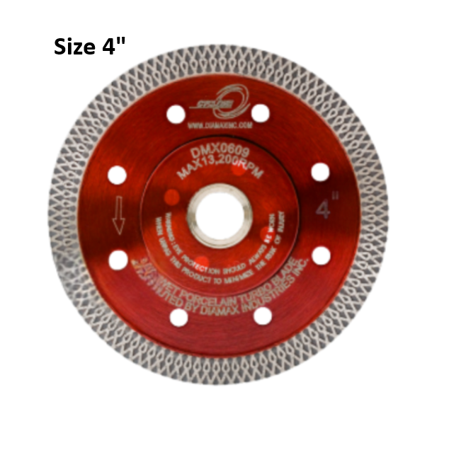 Cyclone 4" Red Porcelain Turbo Thin Blade