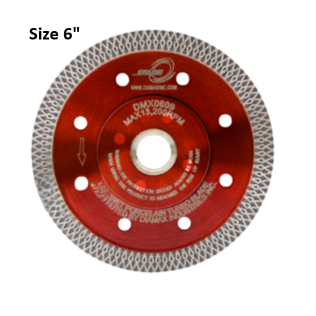 Cyclone 6" Red Porcelain Turbo Thin Blade