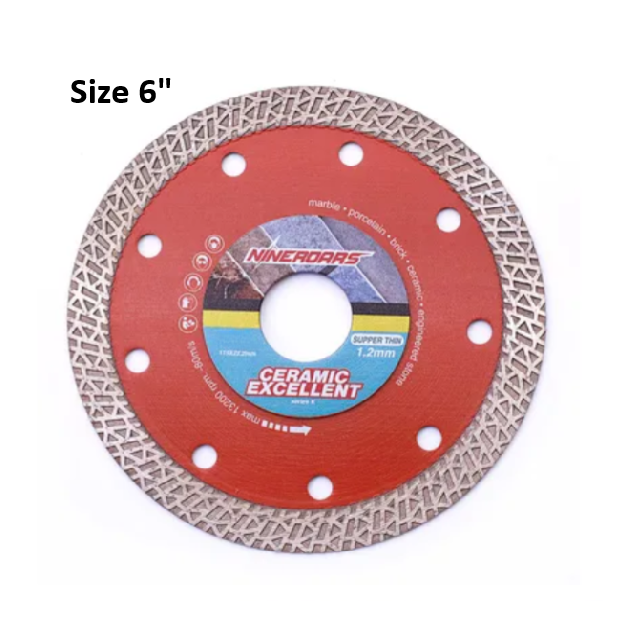 Lobo 6" Red Thin With Flange Turbo Cutter Porcelain Blade