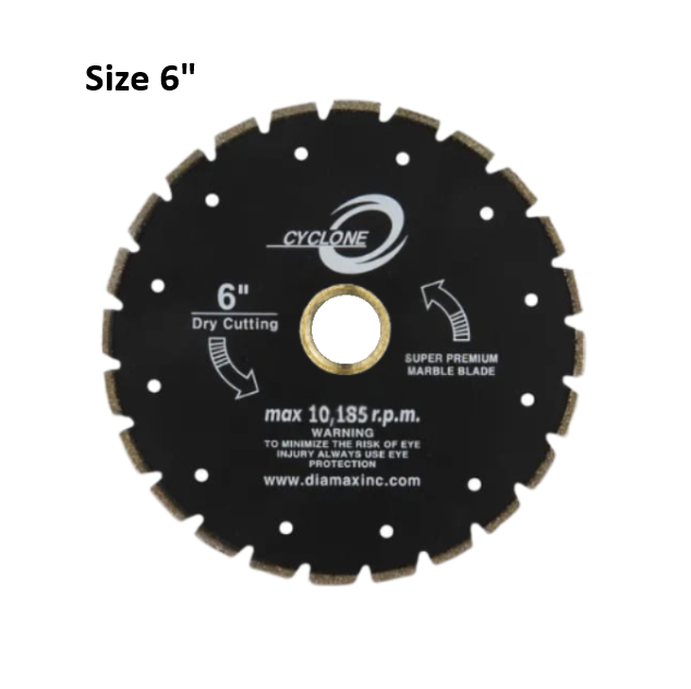 Cyclone 6" Black Electroplated Marble Blade