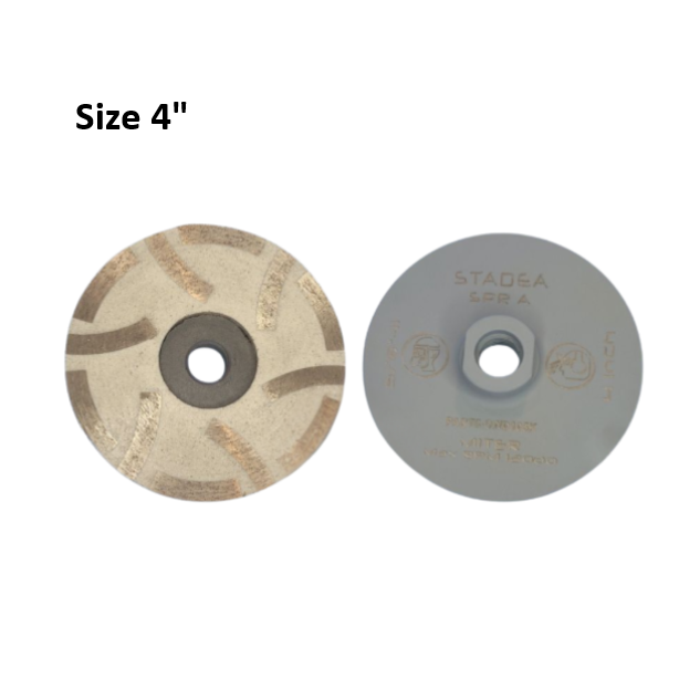 Stadea 4" Micro Cut Resin Filled Cup Wheel Porcelain Grey Colored