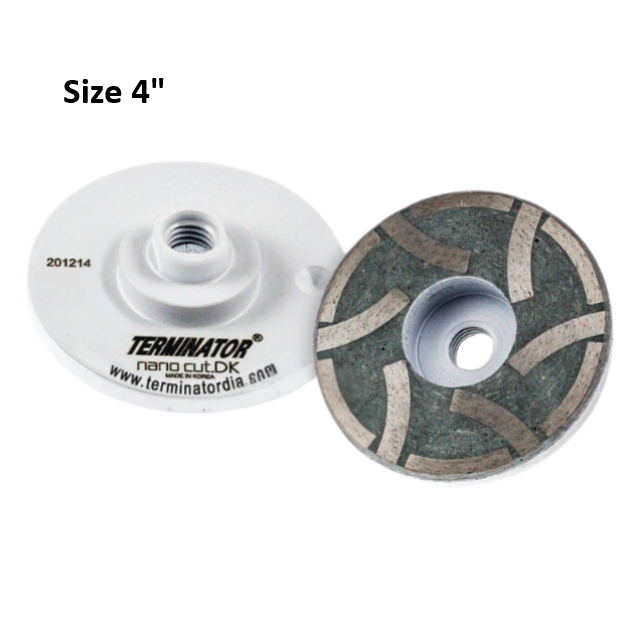 Terminator 4" Resin Filled Fine Cup Wheel Dekton