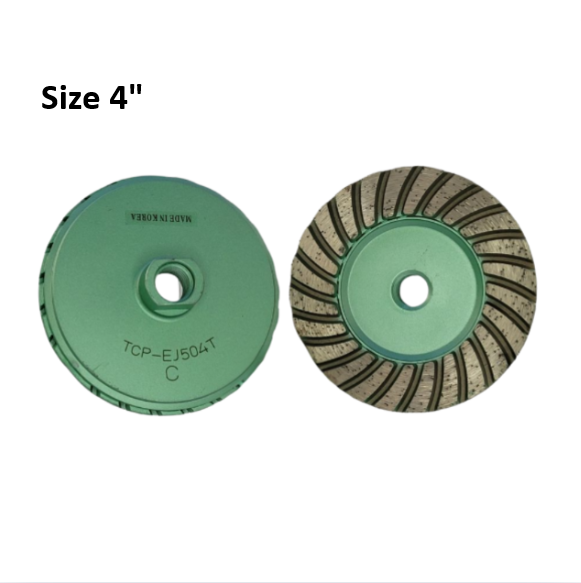 4" Turbo Green Cup Wheel Coarse