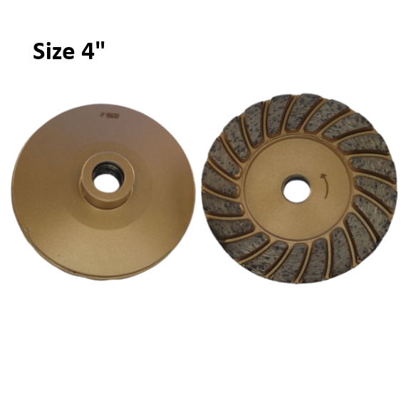 Shark 4" Gold Blue Cup Wheel Coarse