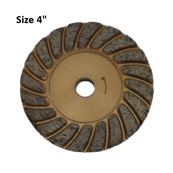Shark 4" Gold Blue Cup Wheel Medium