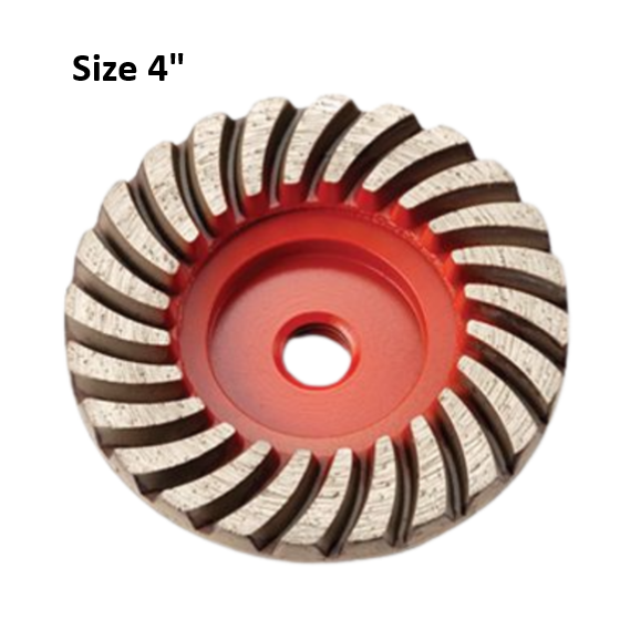 Terminator 4" Turbo Rim Grinding Cup Wheels Coarse