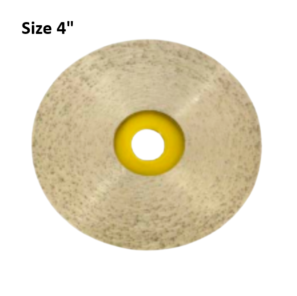 Apexx 4" Full Surface Yellow Cup Wheel Medium C2AM