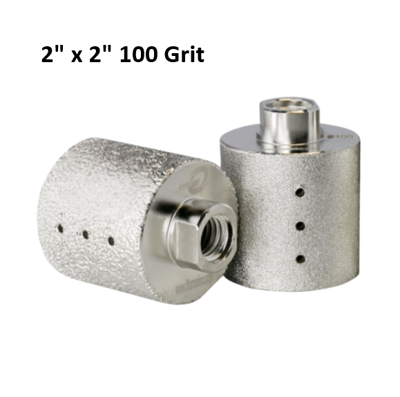 Cyclone Vacuum Brazed Sink Wheel 2" x 2" 100 Grit