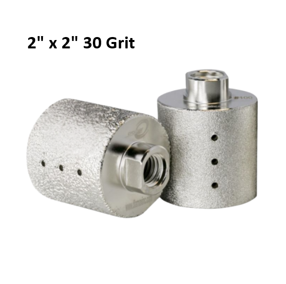 Cyclone Vacuum Brazed Sink Wheel 2" x 2" 30 Grit