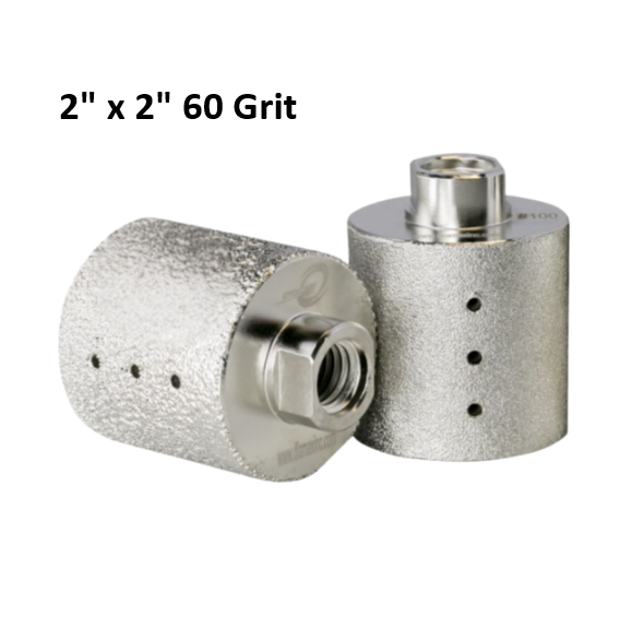 Cyclone Vacuum Brazed Sink Wheel 2" x 2" 60 Grit