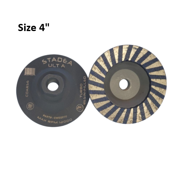 Stadea 4" Coarse Turbo Resin Filled Cup Wheel