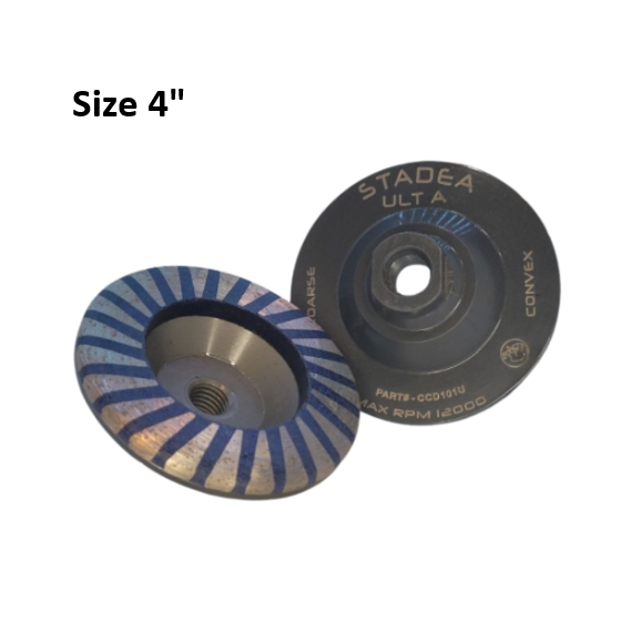 Stadea 4" Convex Coarse Resin Filled Cup Wheel