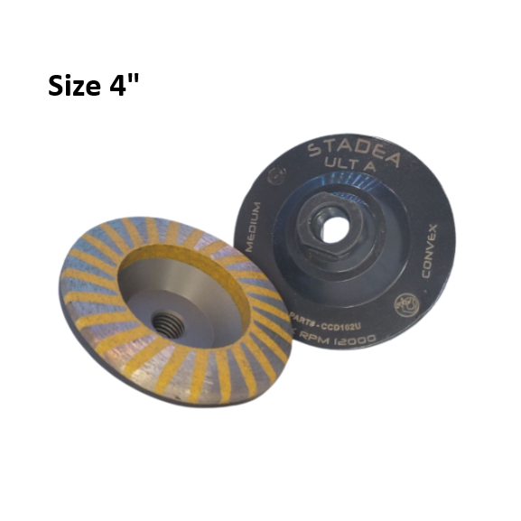 Stadea 4" Convex Medium Resin Filled Cup Wheel