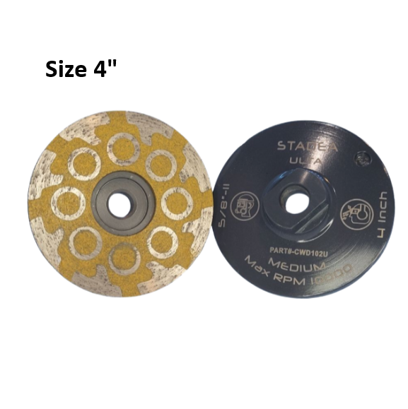 Stadea 4" Medium Circle Resin Filled Cup Wheel
