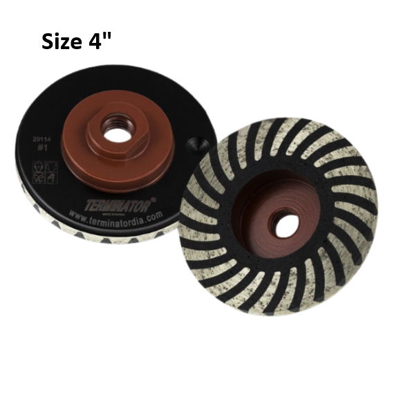 Terminator 4" Turbo Resin Filled Cup Wheel Medium