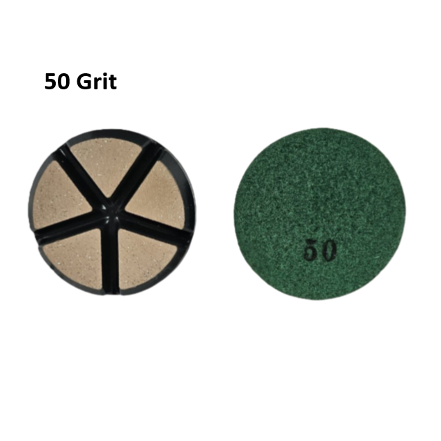 3" Transitional Grit 50 Ceramic Velcro Floor Pad F3TC3050