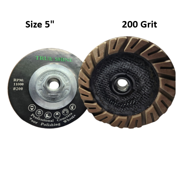 5" Transitional Cup Wheel 5/8-11 Thread 200 Grit C3T5200