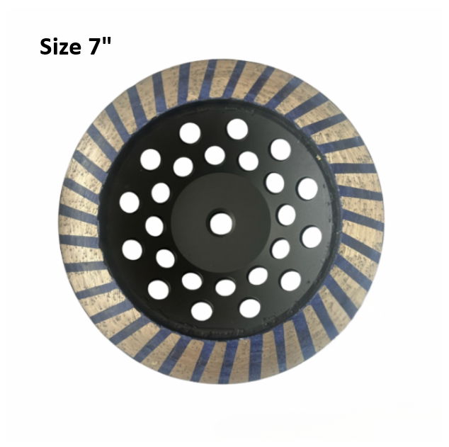 7" Colossal Coarse Resin Filled Floor Cup Wheel Threaded