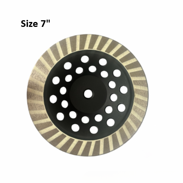 7" Colossal Fine Resin Filled Floor Cup Wheel Threaded