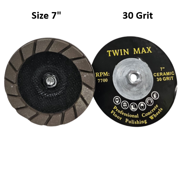 7" Transitional Cup Wheel 5/8-11 Thread 30 Grit C3T730