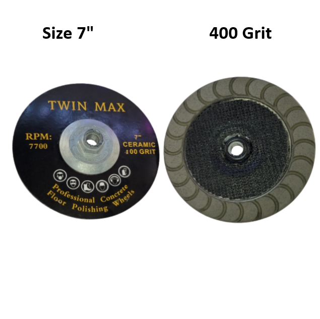7" Transitional Cup Wheel 5/8-11 Thread 400 Grit