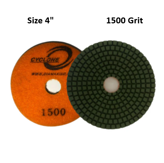 Cyclone 4" Polishing Disk 1500 Grit D1CYC41500