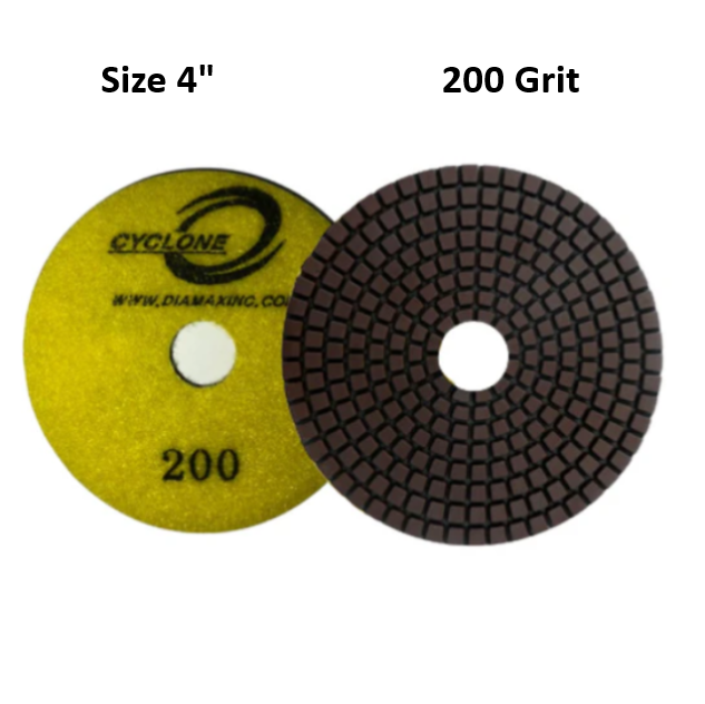 Cyclone 4" Polishing Disk 200 Grit D1CYC4200