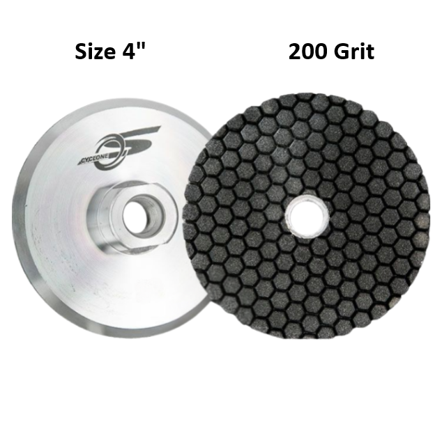 Cyclone S Resin Cup Wheel 4" 200 Grit