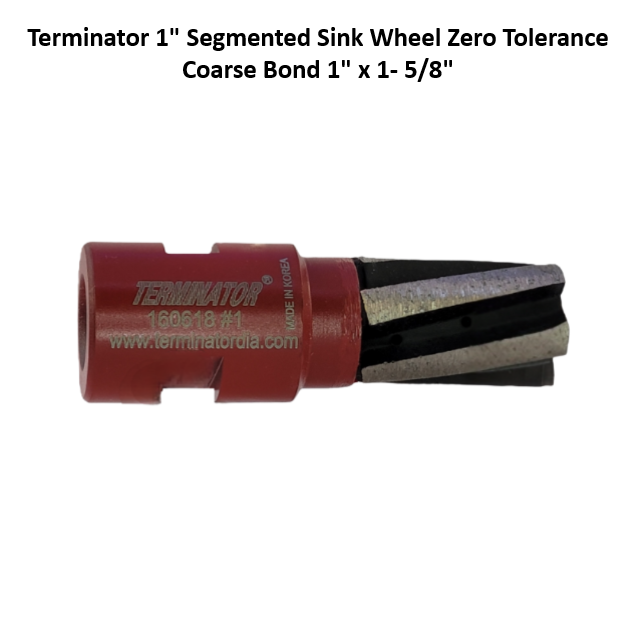 Terminator 1" Segmented Sink Wheel Coarse Bond 1" x 1- 5/8"