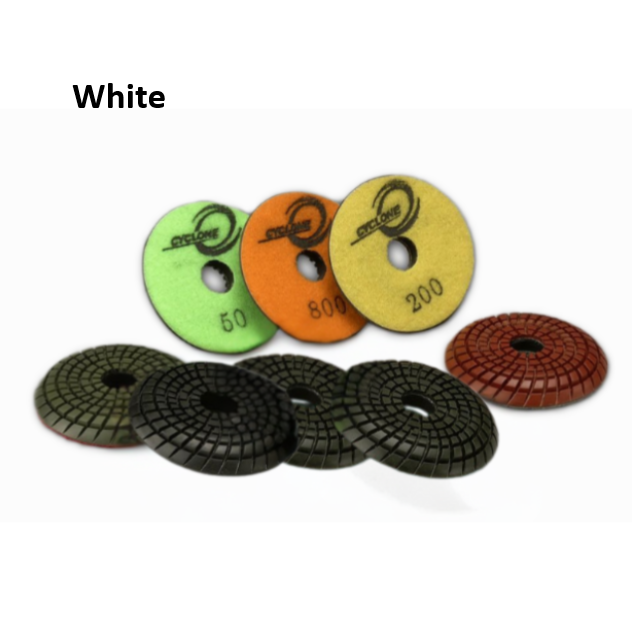 Cyclone Polishing Convex Disk White Buff Pad