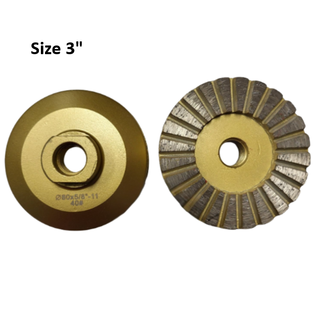 3" Coarse Floor Gold Cup Wheel