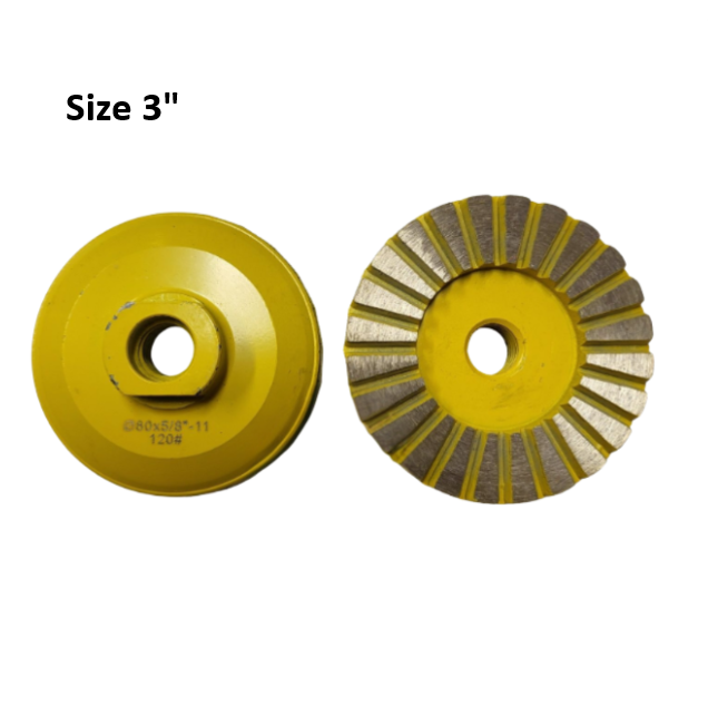 3" Fine Floor Yellow Cup Wheel