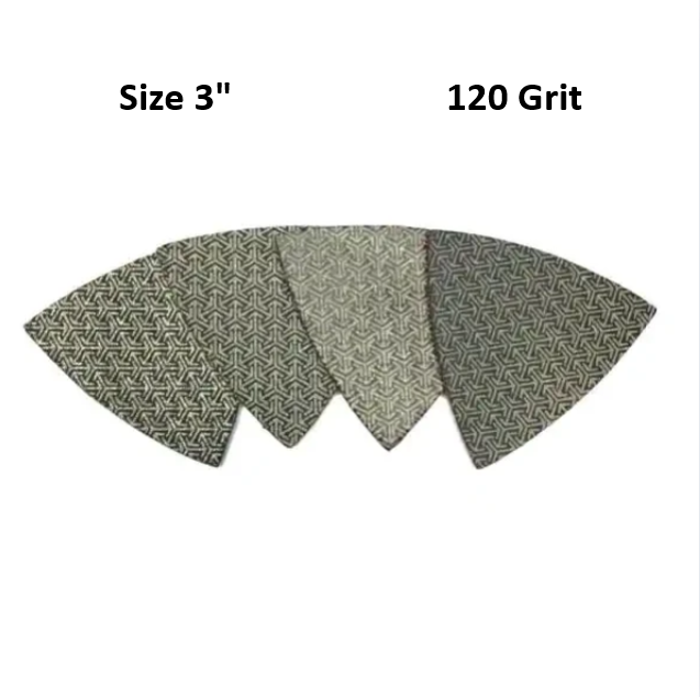 3" Triangle Electroplated Pad Grit 120