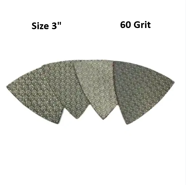 3" Triangle Electroplated Pad Grit 60