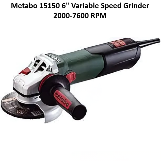 Metabo 15-150 6" Variable Speed Grinder 2000-7600 RPM