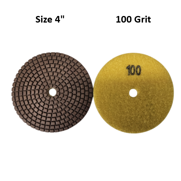 4" Wet Pad Colossal Diamond Tools 100 Grit Economic D1CDTE40100