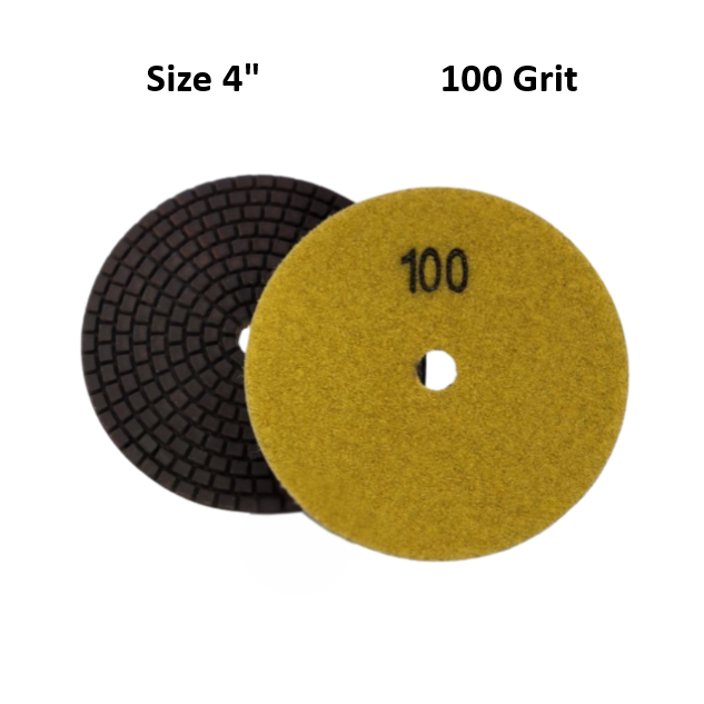 4" Wet Pad CDT 100 Grit Metal
