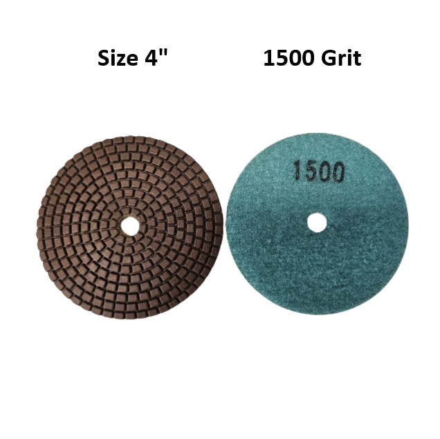 4" Wet Pad Colossal Diamond Tools 1500 Grit Economic D1CDTE41500