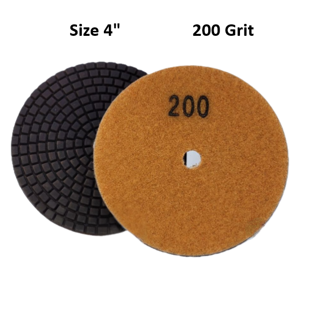4" Wet Pad CDT 200 Grit Metal