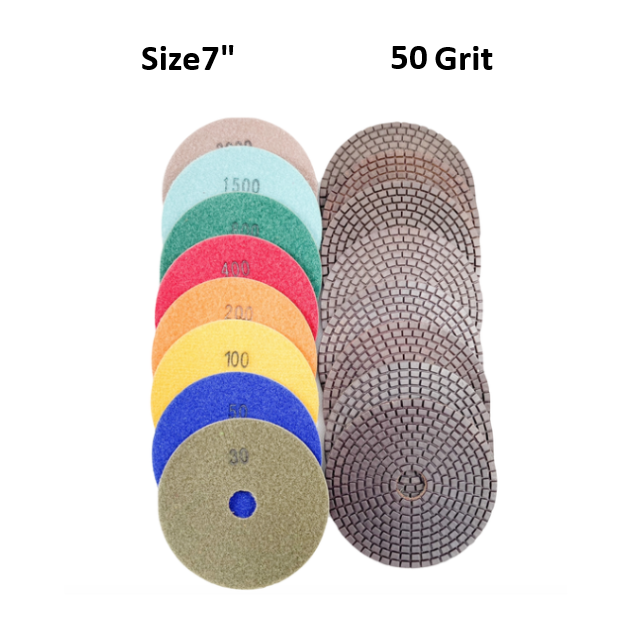 7" Wet Pad CDT 50 Grit
