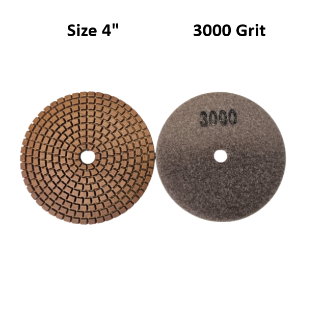 4" Wet Pad Colossal Diamond Tools 3000 Grit Economic D1CDTE43000