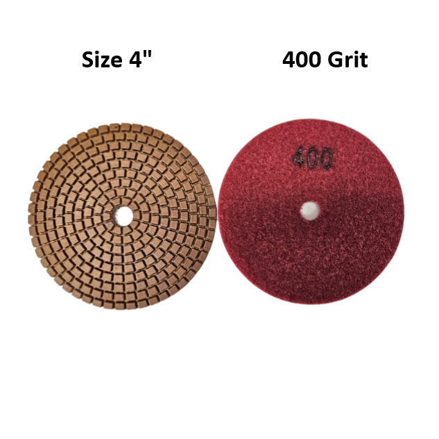 4" Wet Pad Colossal Diamond Tools 400 Grit Economic D1CDTE40400