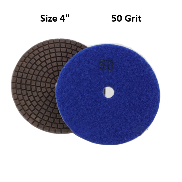 4" Wet Pad CDT 50 Grit Metal