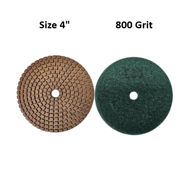 4" Wet Pad Colossal Diamond Tools 800 Grit Economic D1CDTE40800