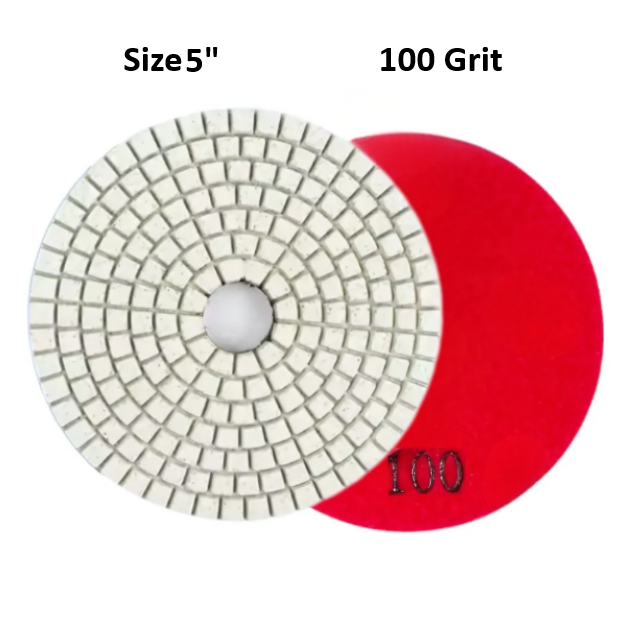 5" Hybrid Polishing Pad Grit 100