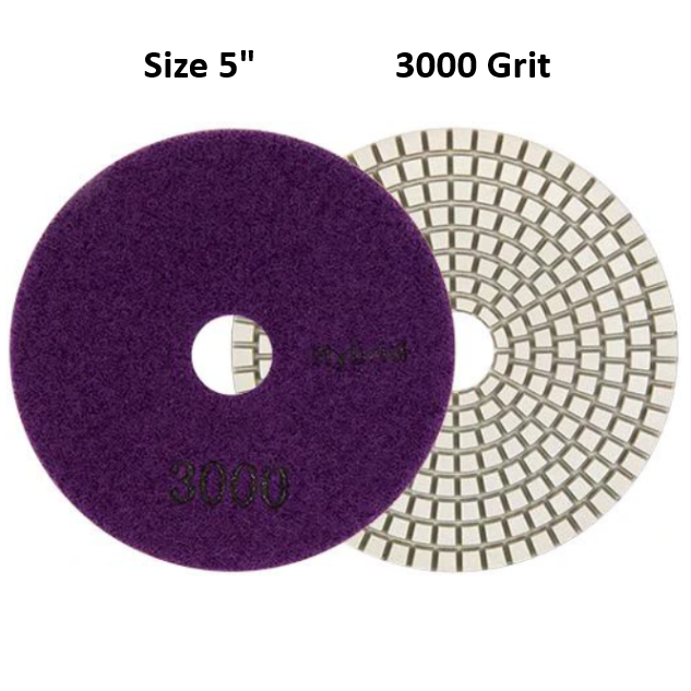 5" Hybrid Polishing Pad Grit 3000