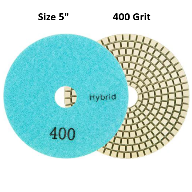 5" Hybrid Polishing Pad Grit 400