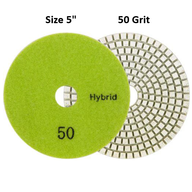 5" Hybrid Polishing Pad Grit 50 D1CDT550H