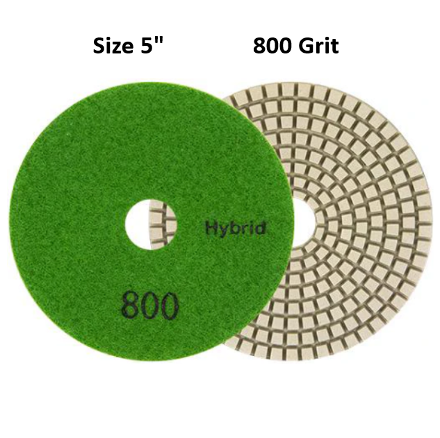 5" Hybrid Polishing Pad Grit 800